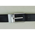 Leather reversible belts and reversible buckles